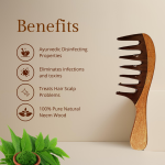 Rosewood Wide Tooth Hair Comb | Wooden Hair Tooth