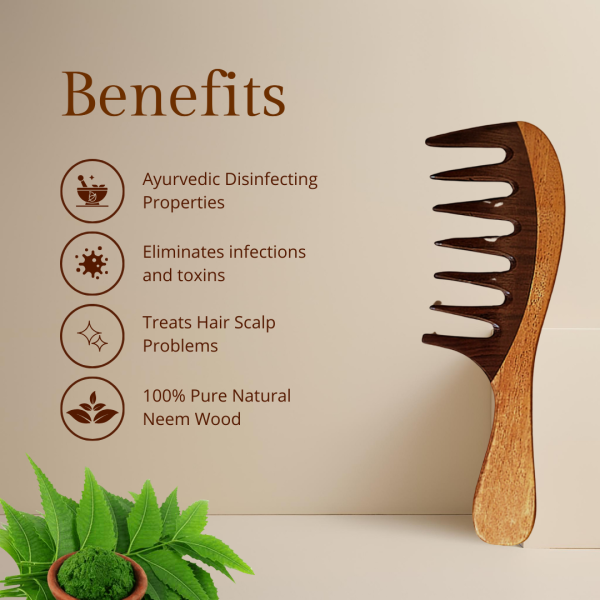 Rosewood Wide Tooth Hair Comb | Wooden Hair Tooth