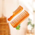Rufiys Wooden Hair Wide Tooth Comb | Hair Growth | Anti Dandruff | Detangler Comb | Neem Wood Curly Hair Comb for Women & Men