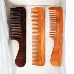 Rose Wood Comb Trio by Rufiys: Neem & Double Tooth for Women (Combo-3)
