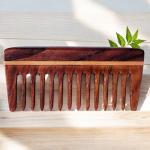 Rufiys Rose Wood Wide Tooth Comb – Small Size for Hair Growth