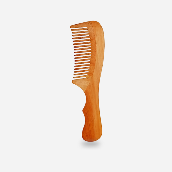 Rufiys Wooden Handle Neem Wood Comb for Men & Women Hair Growth, Anti dandruff & Styling Travel Comb